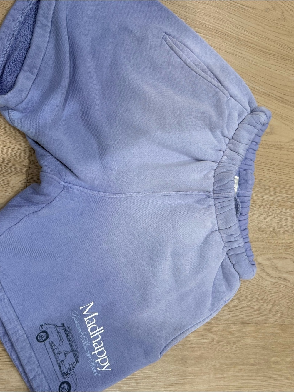 Madhappy Lavender Fleece Shorts with Logo
